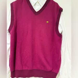 Men's V-Neck Sweater - Burgundy